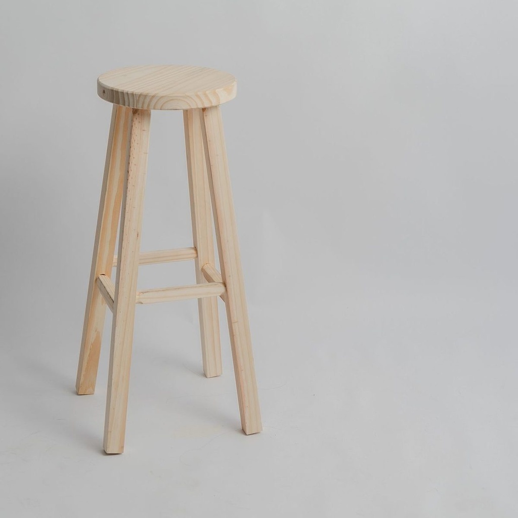 [LVW-TAB] Tabouret de bar Corniche en hêtre, hauteur 75 cm