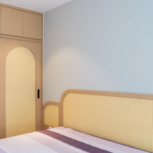 Tête de lit d'hôtel murale cannée, 160 cm